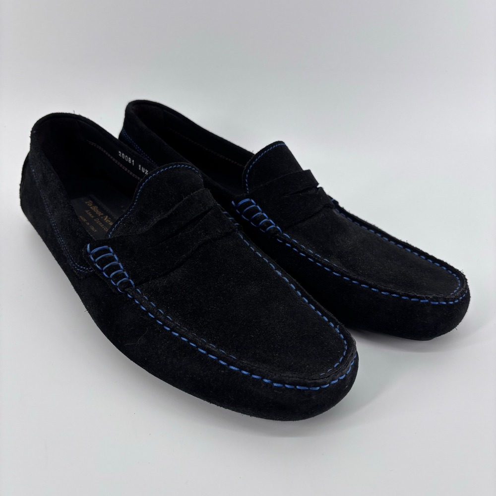 To Boot New York Adam Derrick Suede Penny Driving Loafers Mens 10.5 Black